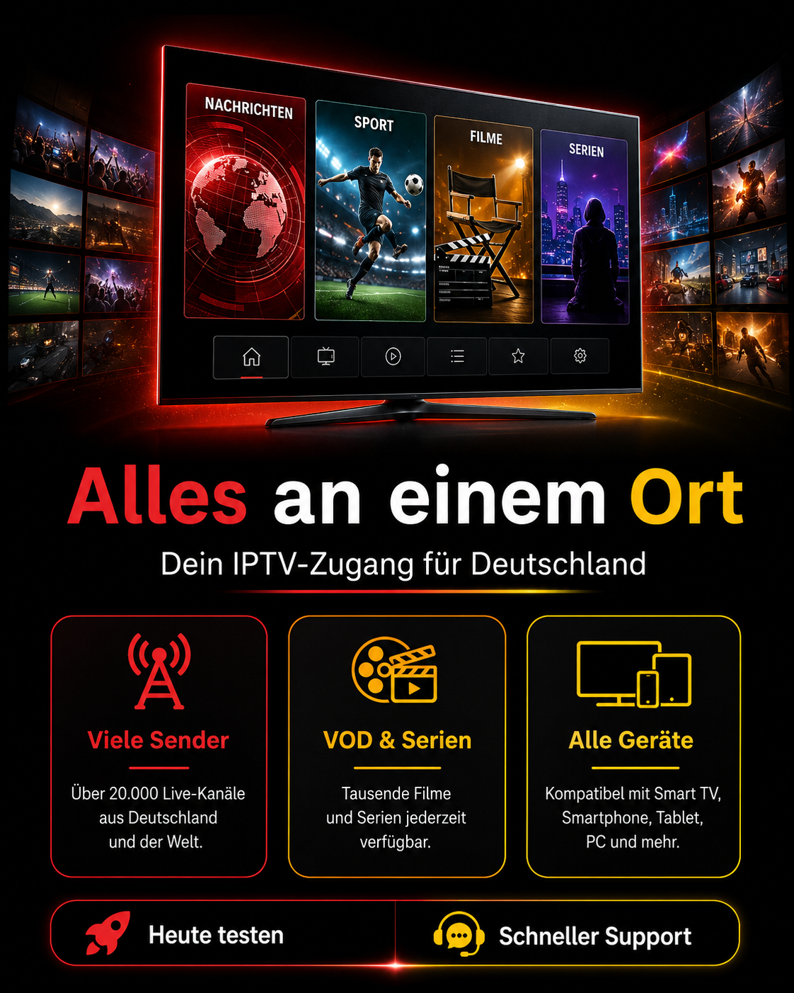 IPTV Geräte und Unterhaltung